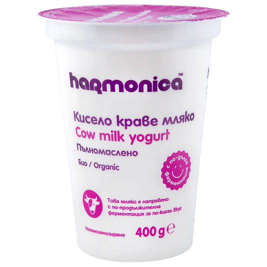 Био кисело пълномаслено мляко Хармоника 400г
