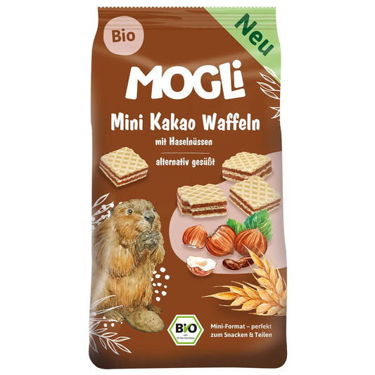 Био мини вафли с какао и лешници 75г