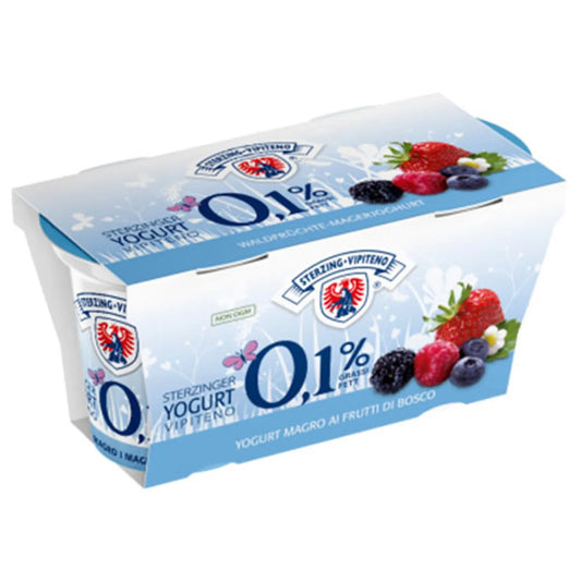 Обезмаслен йогурт с горски плодове 2 x 125g