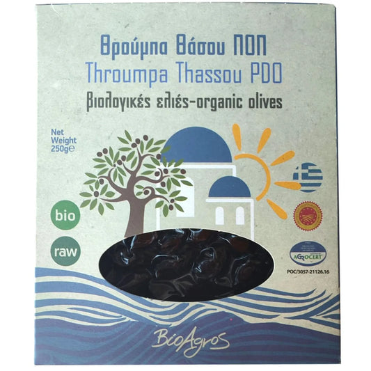 Био черни маслини Трумба ЗНП 250г